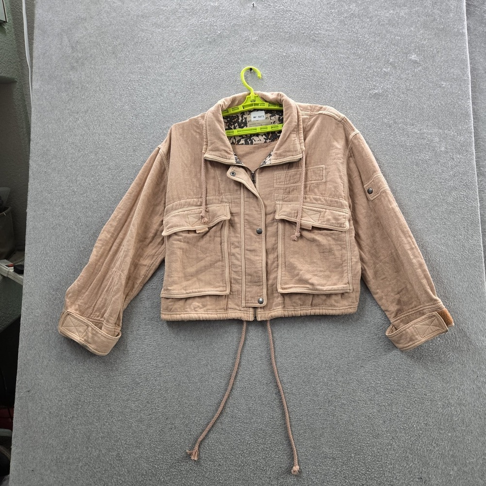 We The Free Women Jacket S Tan Eyes On You Surplus Utility Oversized Baggy